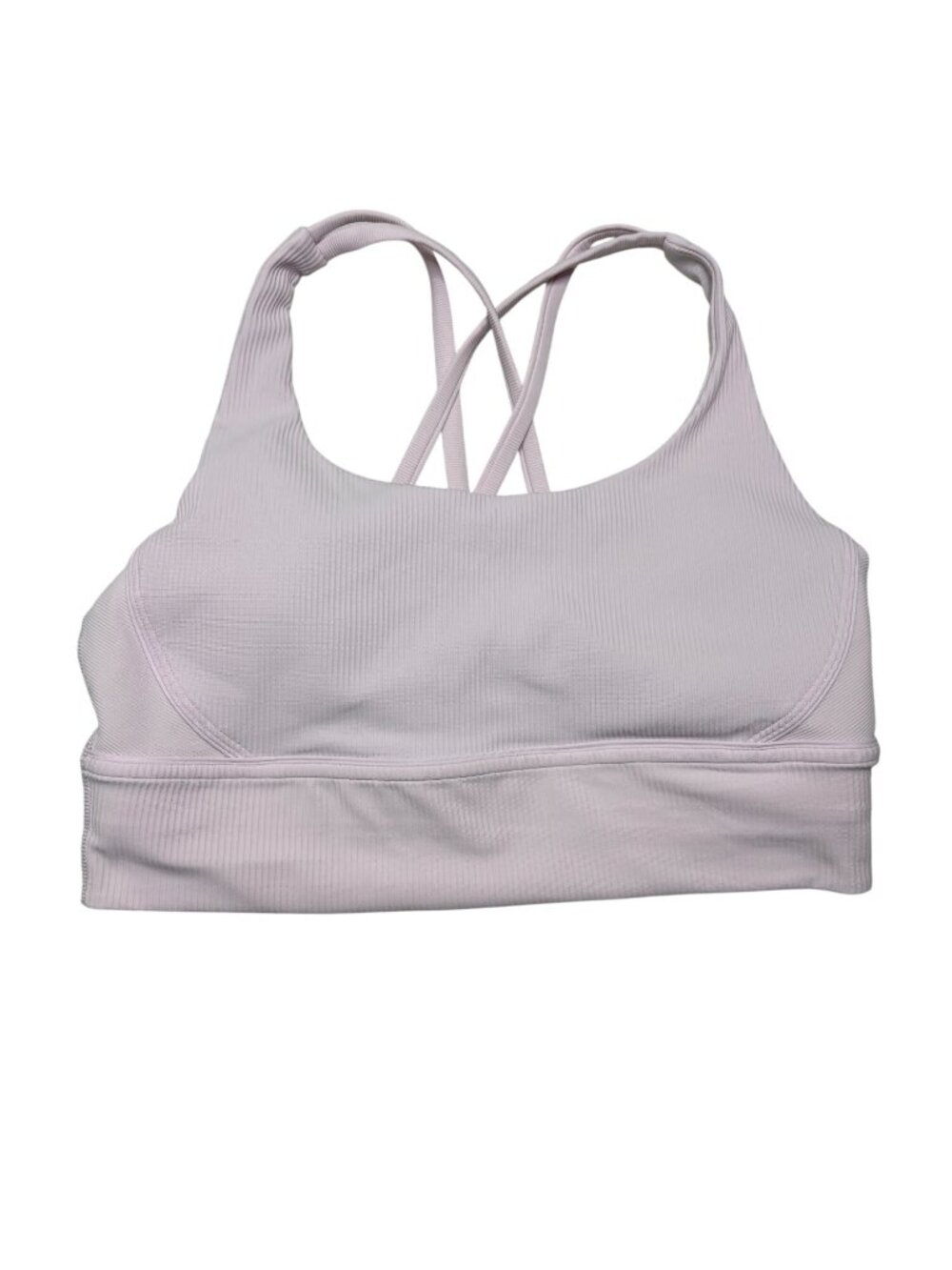 Lululemon Energy Ribbed Longline Bra Medium Support Pink-sz 10